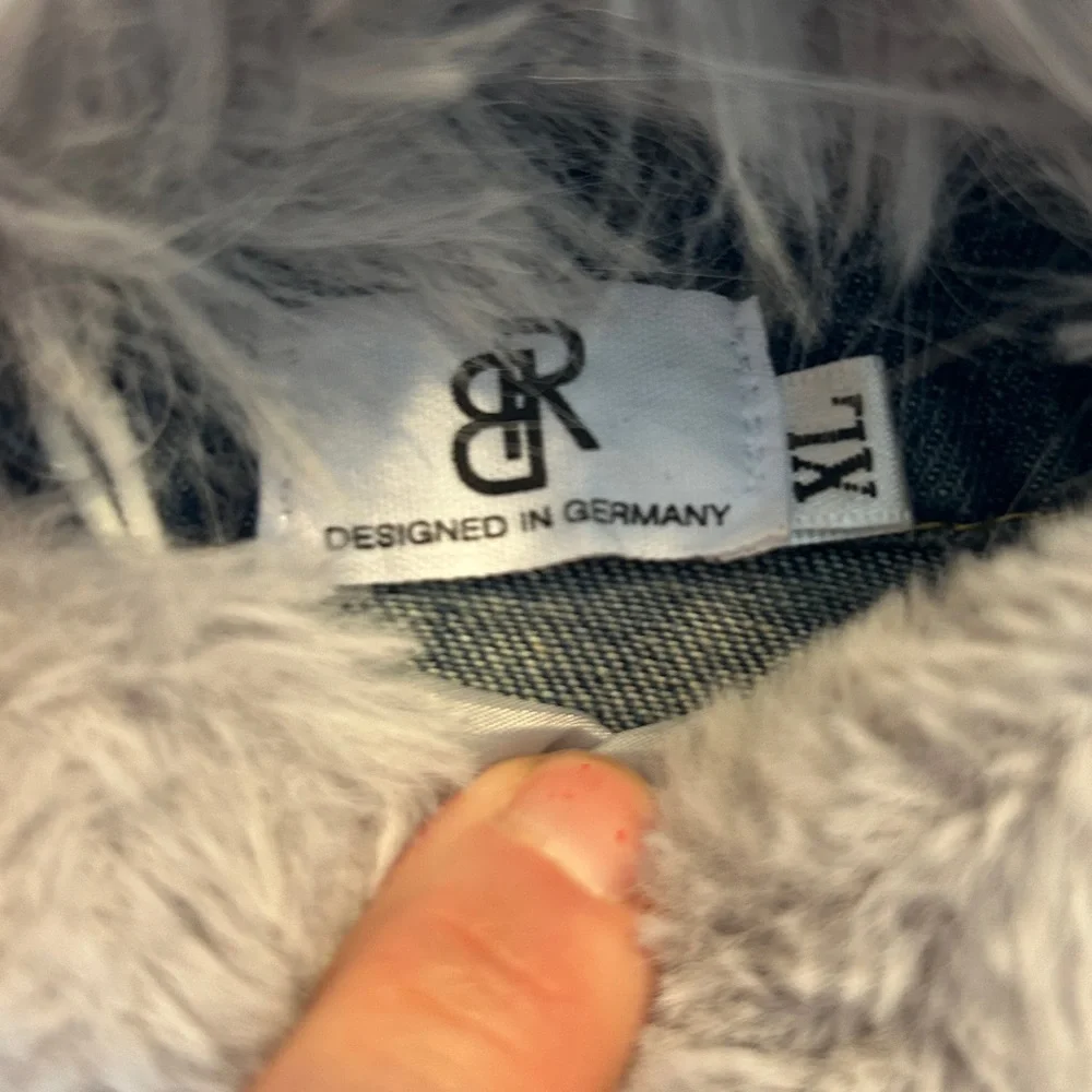 Women's Faux Collar Denim Jacket Penny lane style   size XL - Picture 4 of 12